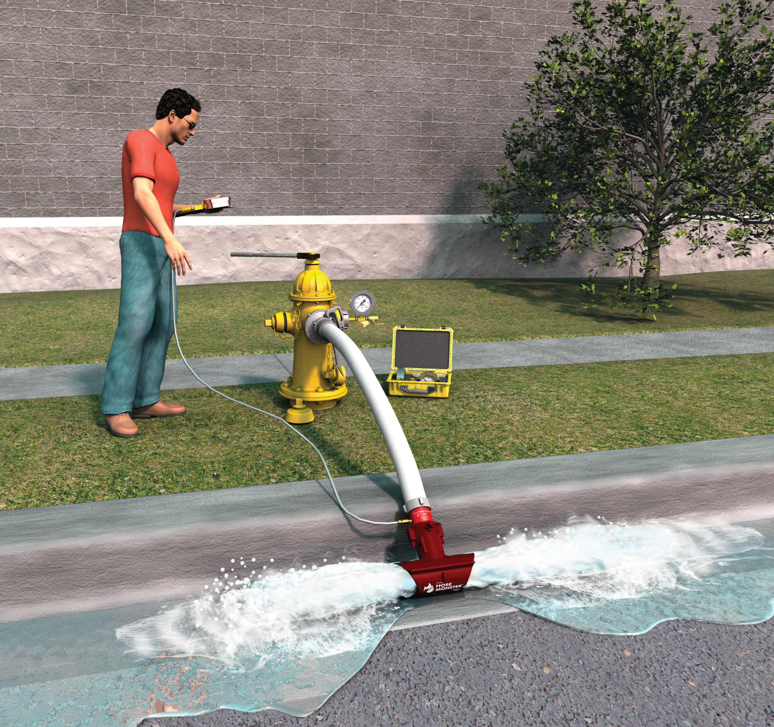 Hose Monster's Little Hose Monster can help you test fire hydrant water pressure to provide accurate data.