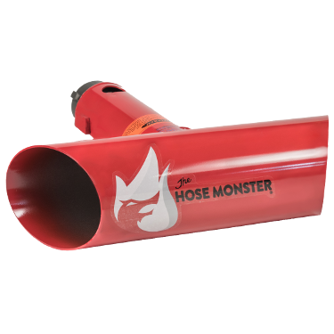 2.5 inch wide Hose Monster flusher comes with a built-in pitot for hydrant and water main flushing.