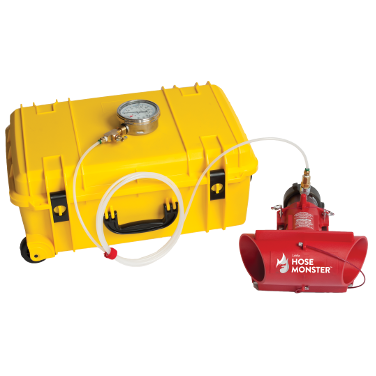 Fire departments can use the Little Hose Monster fire pump tester to test the water flow by Hose Monster.